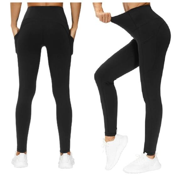 High Waisted Leggings for Women - Tummy Control Yoga Pants for Workout Running A - Picture 3 of 5